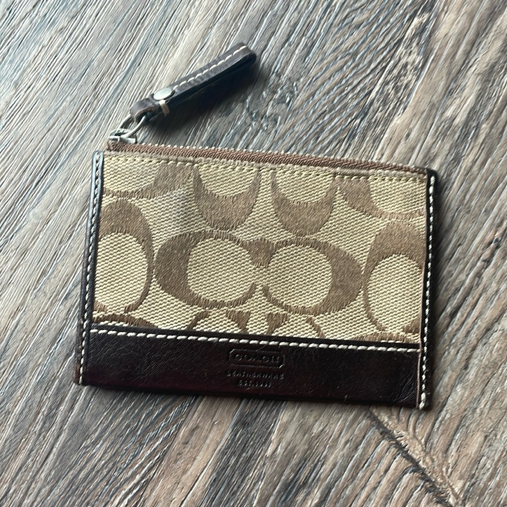 Brown Coach card case